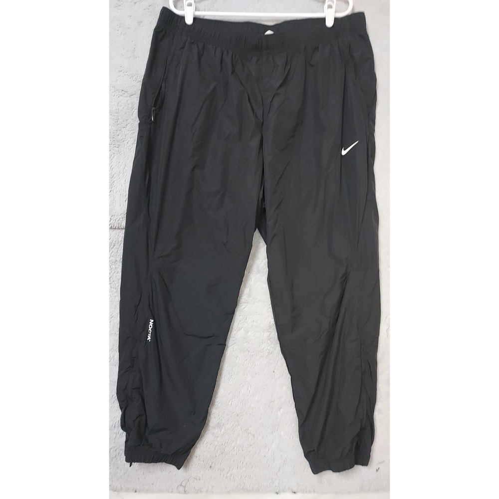 Nike Nocta Pants Mens 2XL Drake Track Activewear Black Northstar Nylon Ankle Zip
